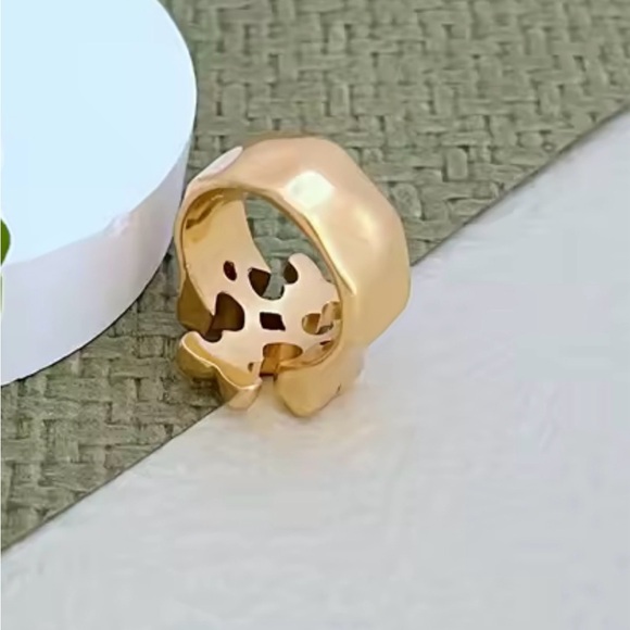 Tory Burch Gold Statement Ring - Picture 4 of 7